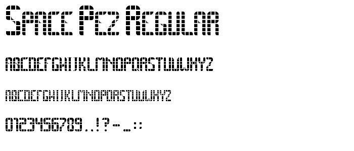 SPACE PEZ Regular font